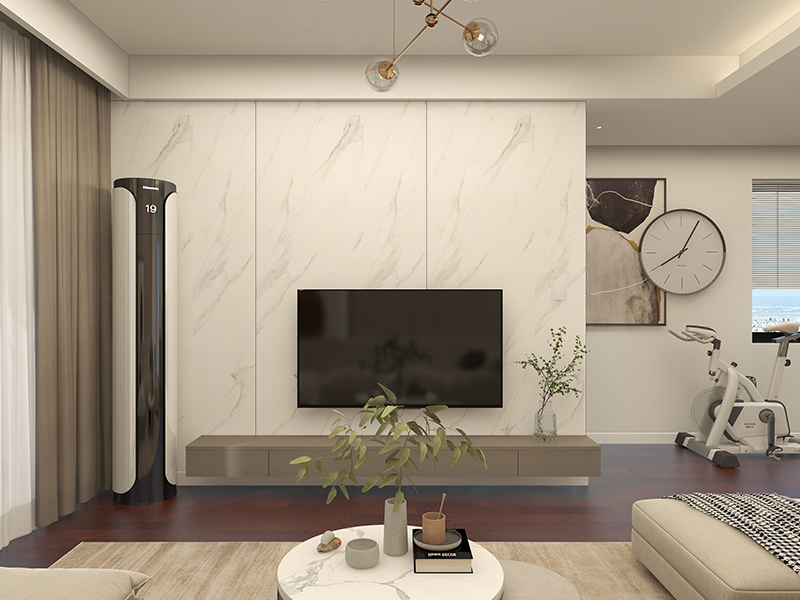 濟南魅力城114平三居室裝修 時尚北歐風 客廳陽臺一體化設計